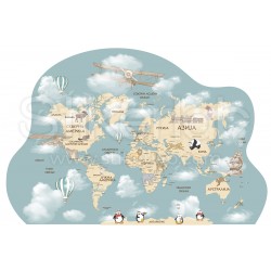 Mapa sveta 4 stiker